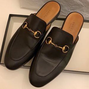 Gucci Princetown Leather Mules